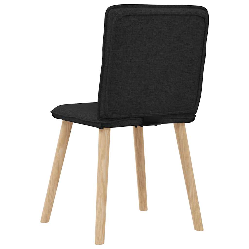 Chaises à manger lot de 6 noir tissu