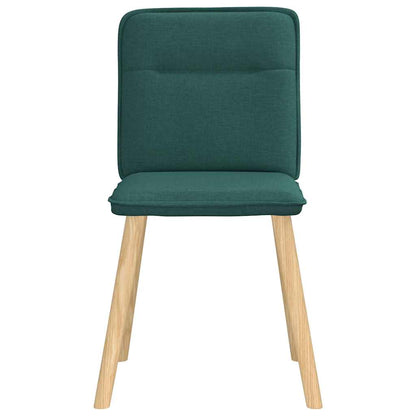 Chaises à manger lot de 6 vert foncé tissu