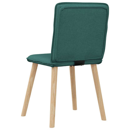 Chaises à manger lot de 6 vert foncé tissu