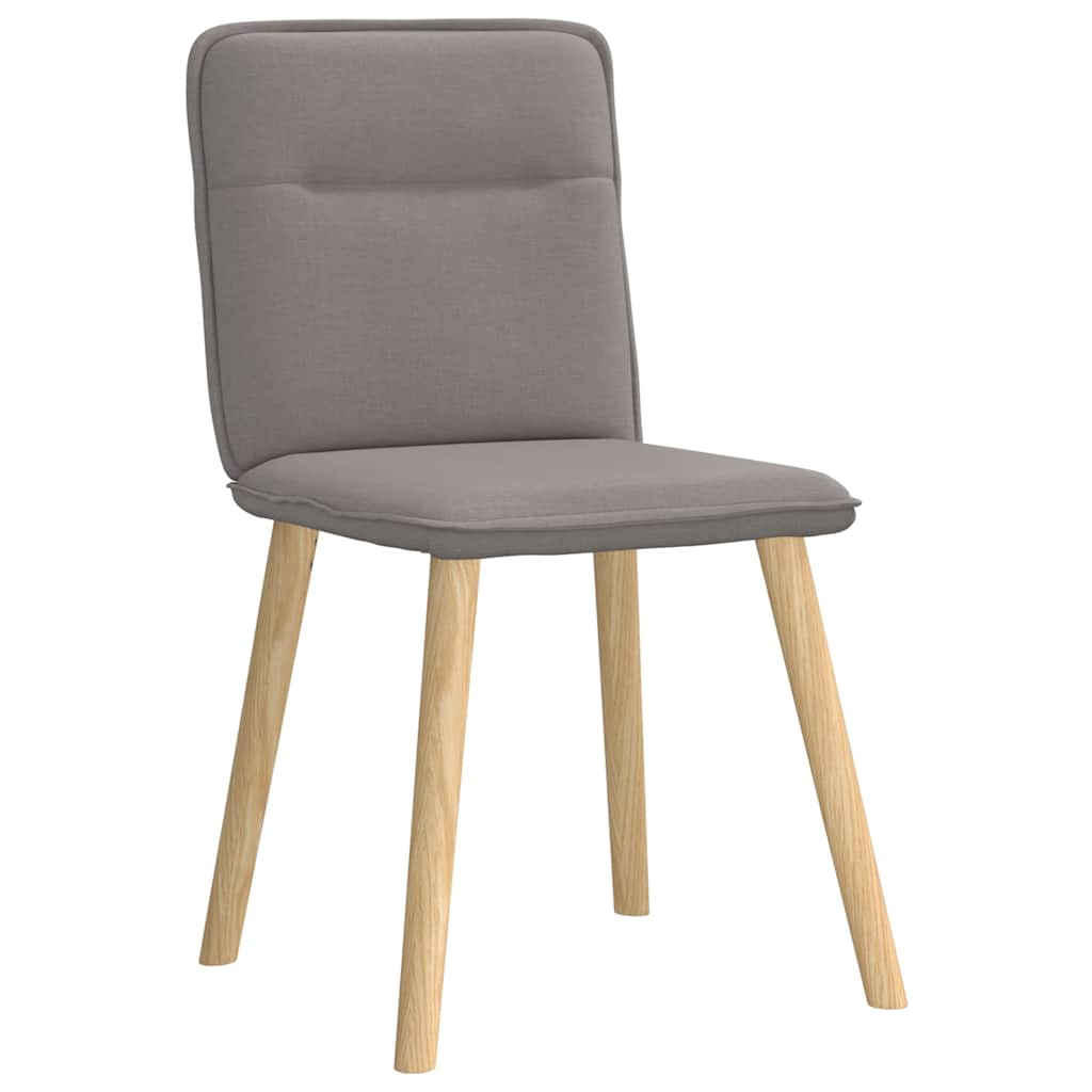 Chaises à manger lot de 6 taupe tissu