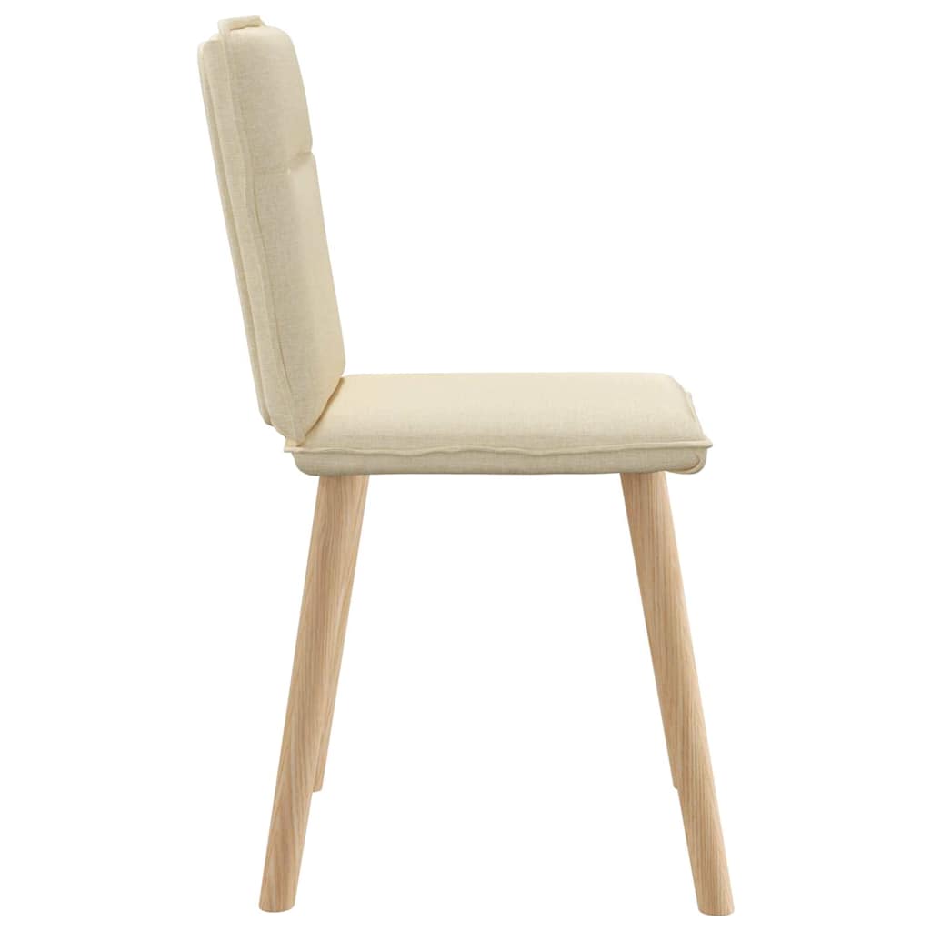 Chaises à manger lot de 6 crème tissu