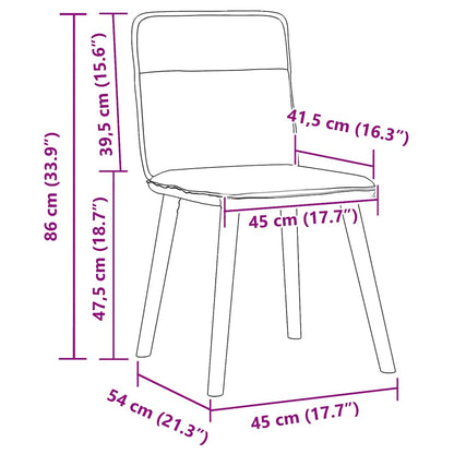 Chaises à manger lot de 6 crème tissu