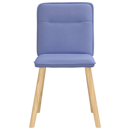 Chaises à manger lot de 6 bleu jean tissu