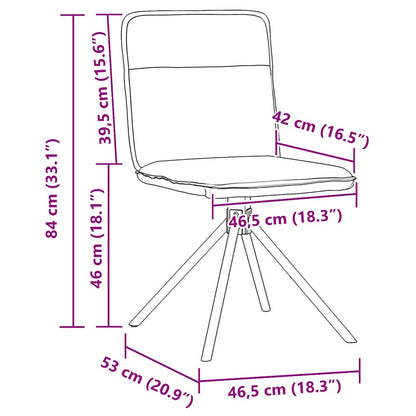 Chaises à manger lot de 6 gris foncé tissu