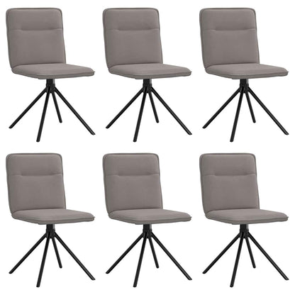 Chaises à manger lot de 6 taupe tissu