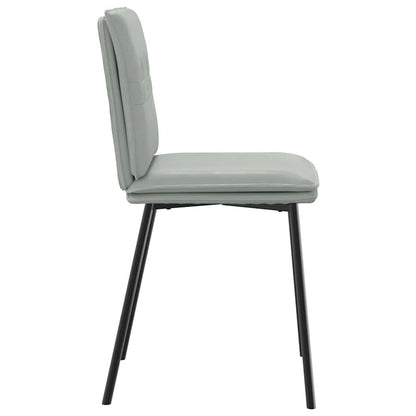 Chaises à manger lot de 6 gris clair velours