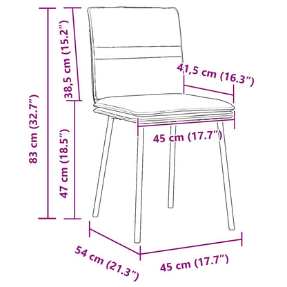 Chaises à manger lot de 6 gris foncé velours