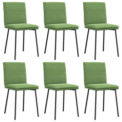 Chaises à manger lot de 6 vert clair velours