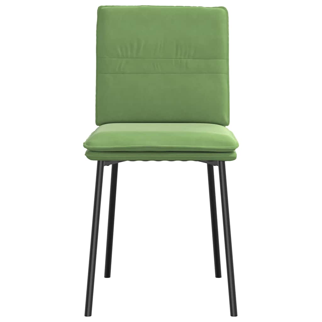 Chaises à manger lot de 6 vert clair velours