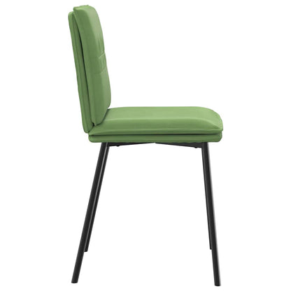 Chaises à manger lot de 6 vert clair velours