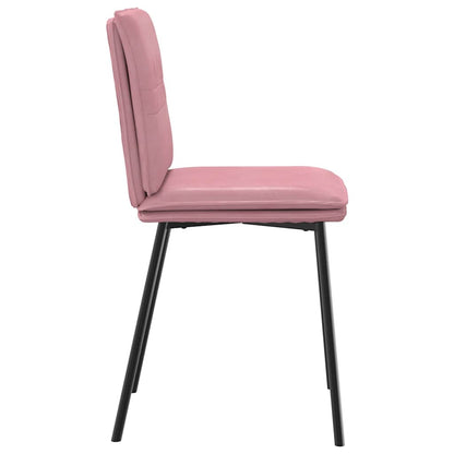 Chaises à manger lot de 6 rose velours