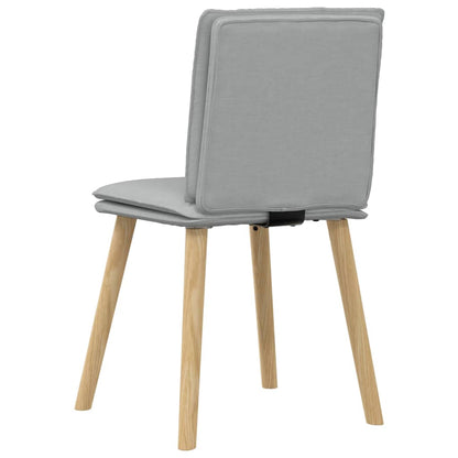 Chaises à manger lot de 6 gris clair tissu