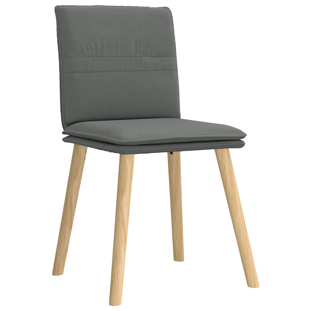 Chaises à manger lot de 6 gris foncé tissu