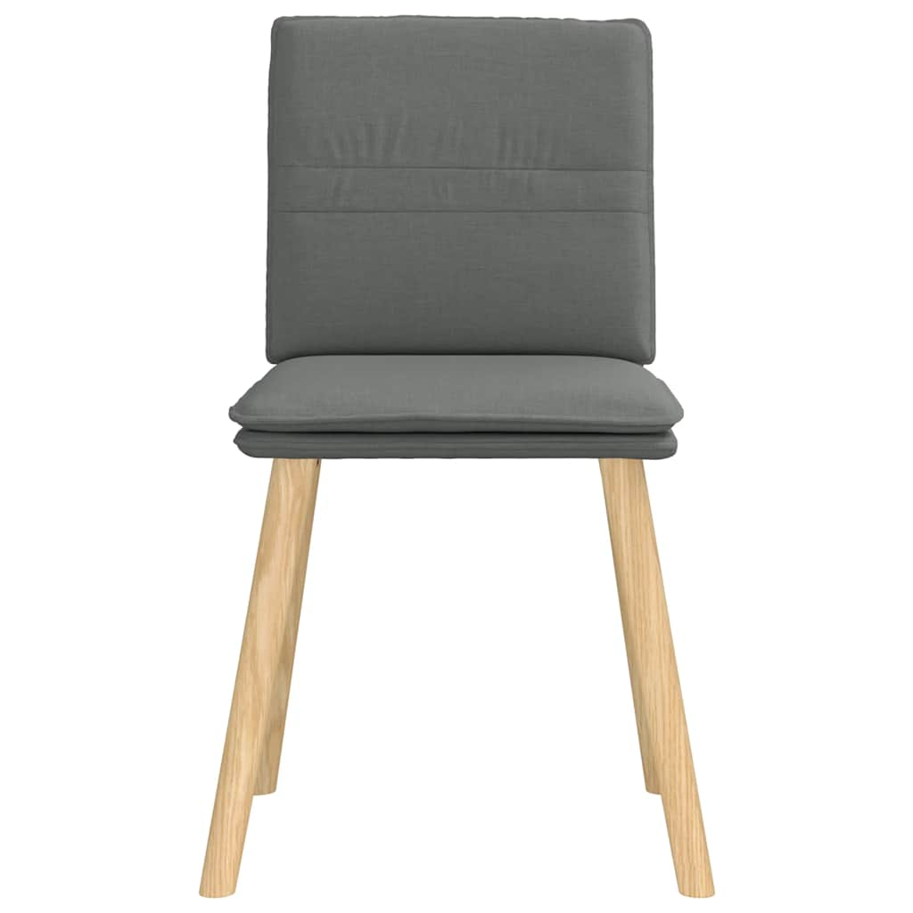 Chaises à manger lot de 6 gris foncé tissu