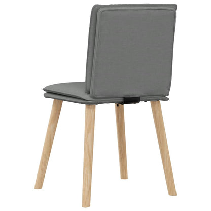 Chaises à manger lot de 6 gris foncé tissu