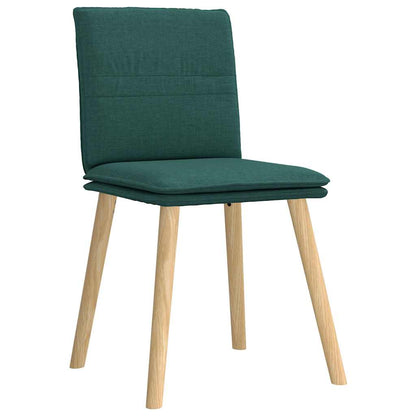 Chaises à manger lot de 6 vert foncé tissu