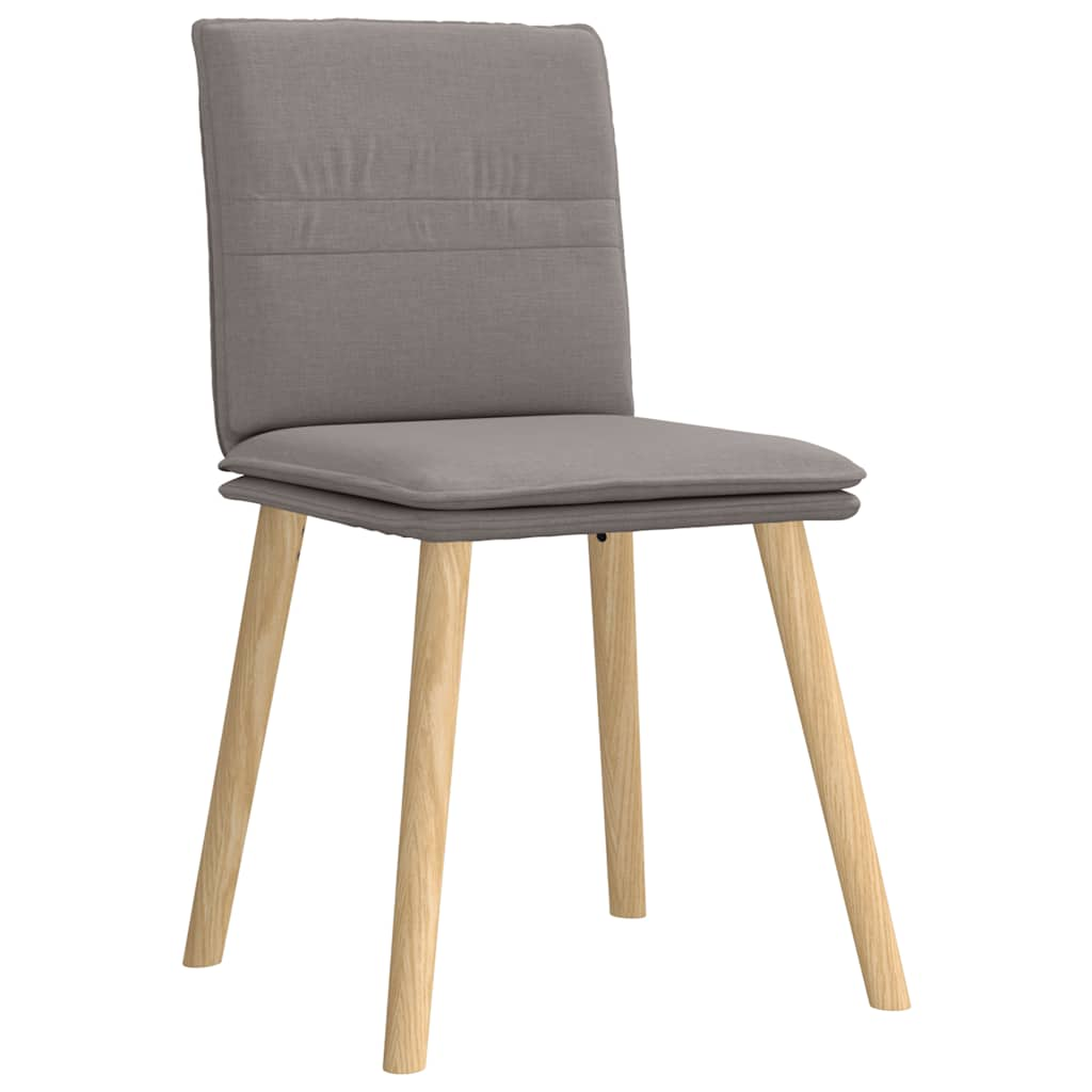 Chaises à manger lot de 6 taupe tissu