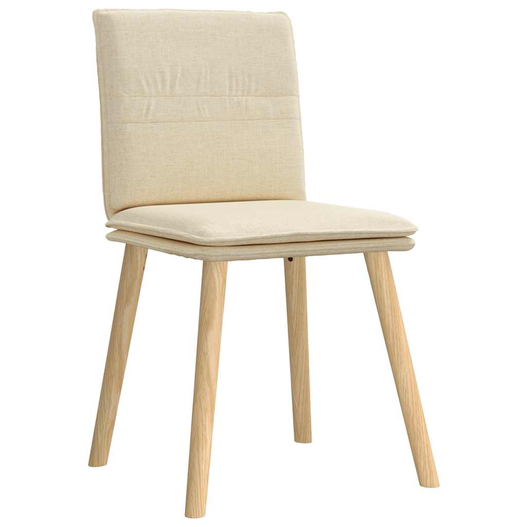 Chaises à manger lot de 6 crème tissu