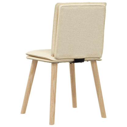 Chaises à manger lot de 6 crème tissu