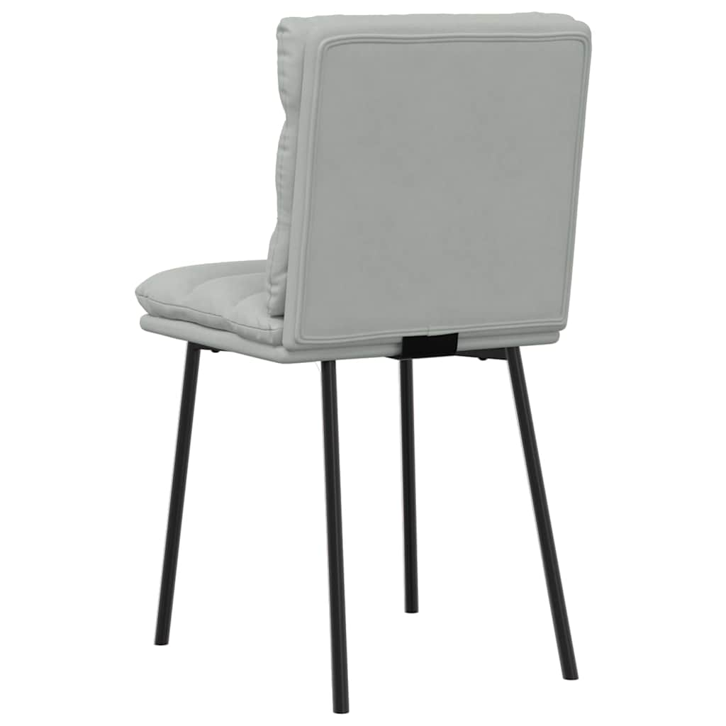 Chaises à manger lot de 6 gris clair velours