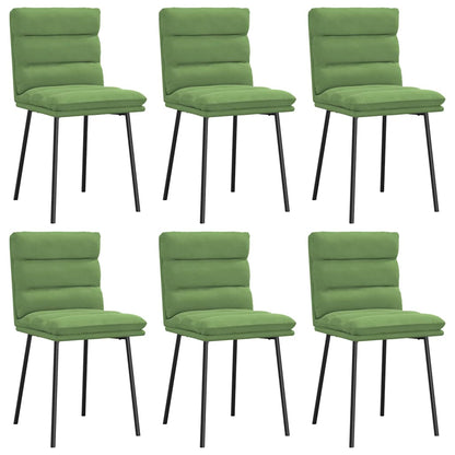 Chaises à manger lot de 6 vert clair velours