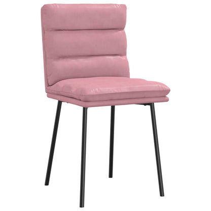 Chaises à manger lot de 6 rose velours