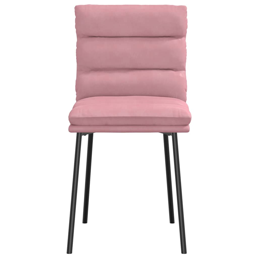 Chaises à manger lot de 6 rose velours