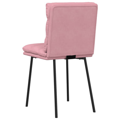 Chaises à manger lot de 6 rose velours