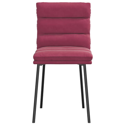 Chaises à manger lot de 6 rouge bordeaux velours