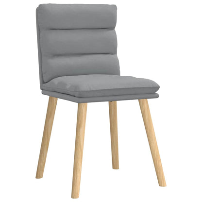 Chaises à manger lot de 6 gris clair tissu