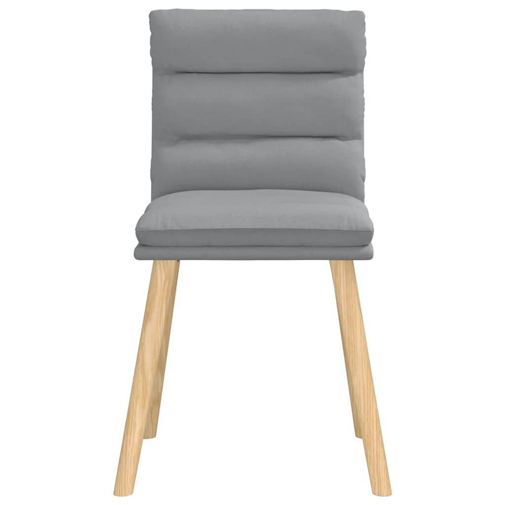 Chaises à manger lot de 6 gris clair tissu