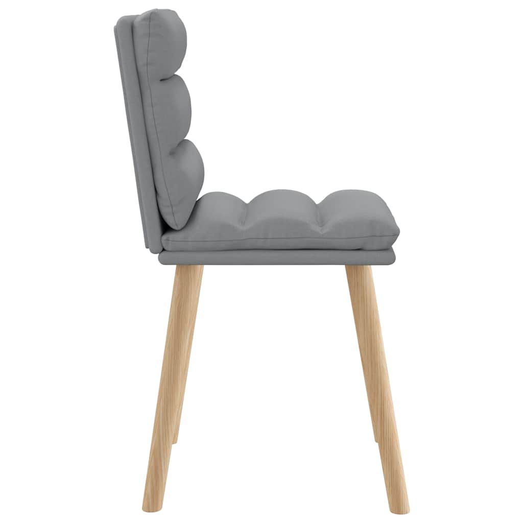 Chaises à manger lot de 6 gris clair tissu