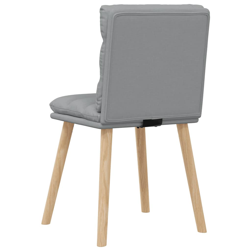 Chaises à manger lot de 6 gris clair tissu