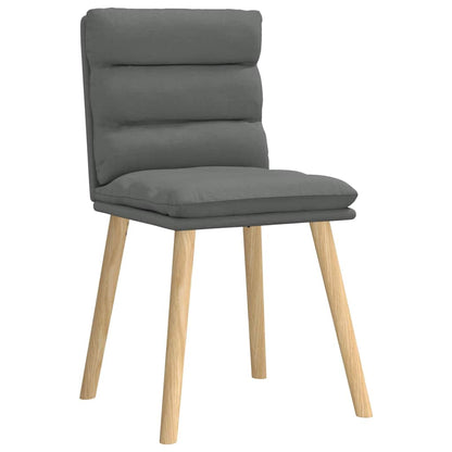 Chaises à manger lot de 6 gris foncé tissu