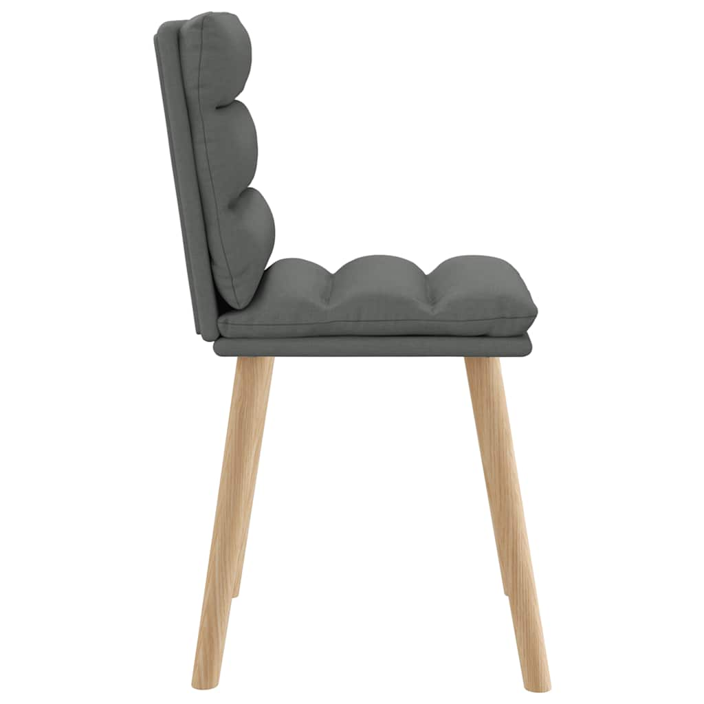 Chaises à manger lot de 6 gris foncé tissu