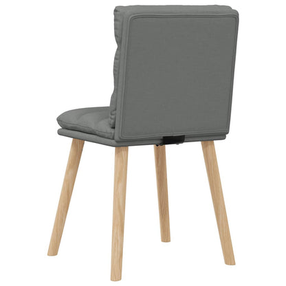 Chaises à manger lot de 6 gris foncé tissu