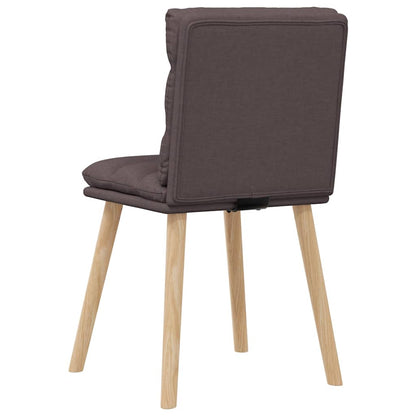 Chaises à manger lot de 6 marron foncé tissu