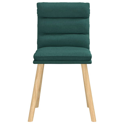 Chaises à manger lot de 6 vert foncé tissu