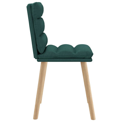 Chaises à manger lot de 6 vert foncé tissu