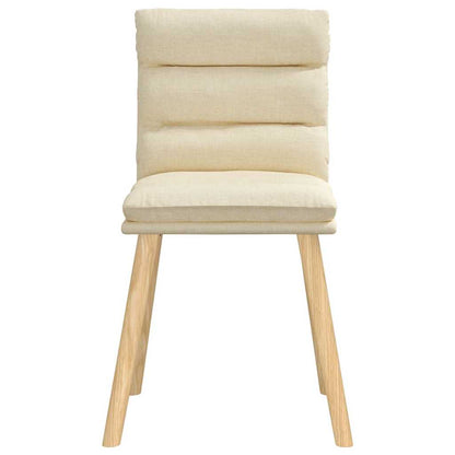 Chaises à manger lot de 6 crème tissu