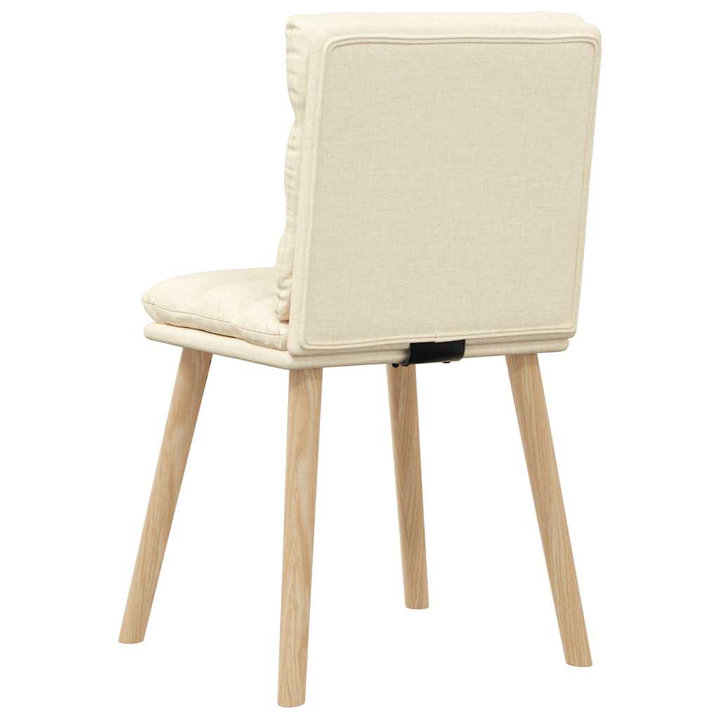 Chaises à manger lot de 6 crème tissu