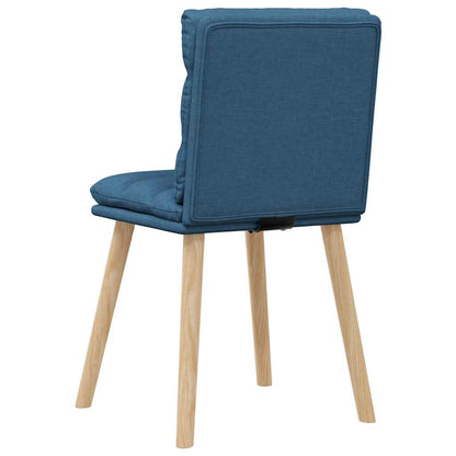 Chaises à manger lot de 6 bleu tissu