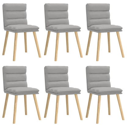 Chaises à manger lot de 6 gris nuage tissu