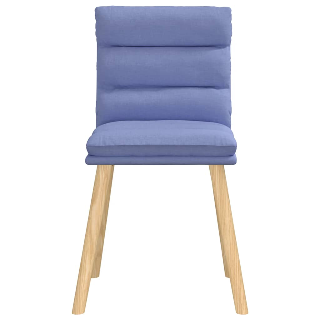 Chaises à manger lot de 6 bleu jean tissu