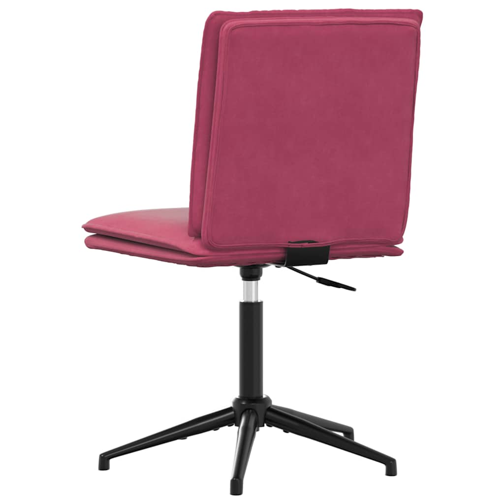 Chaises à manger lot de 6 rouge bordeaux velours