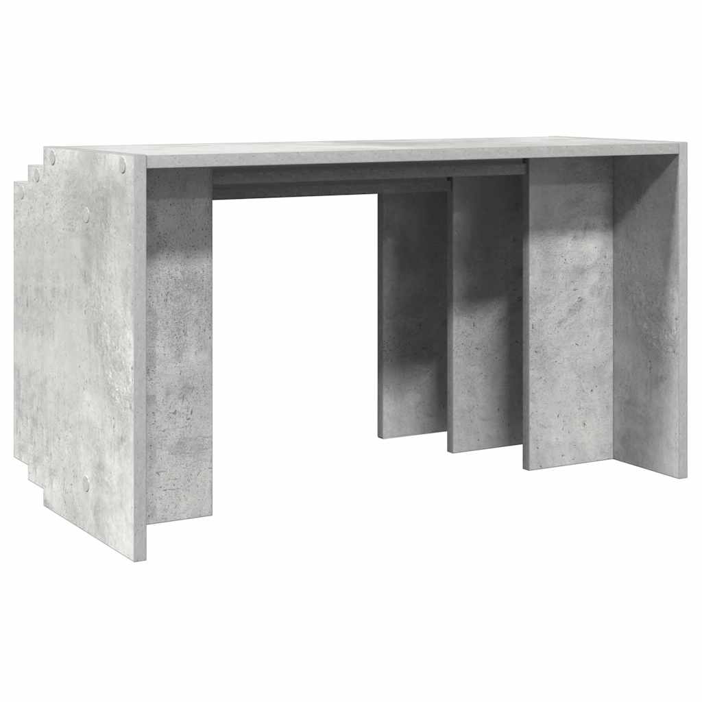 Tables gigognes 3 pcs gris béton bois d'ingénierie