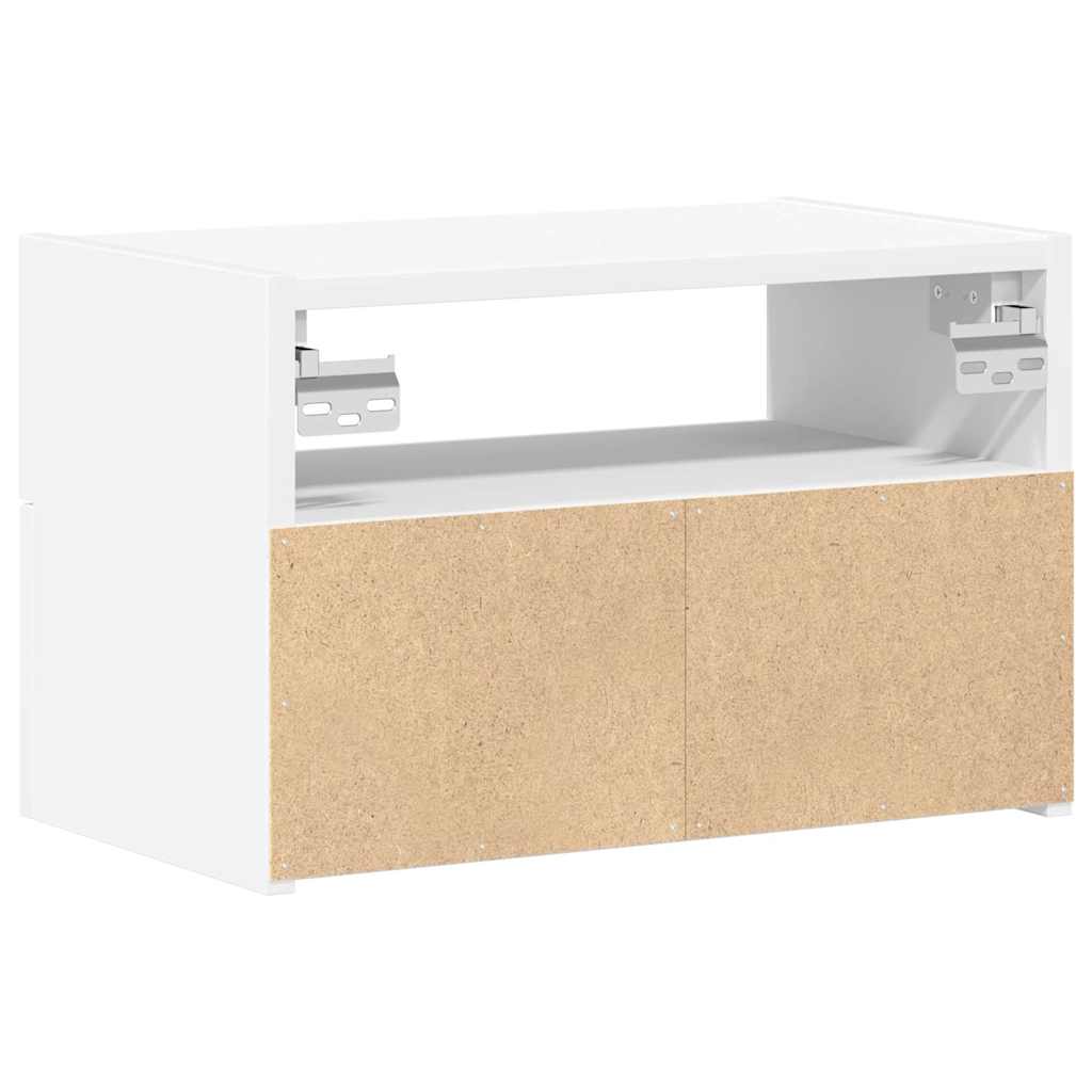 Table de chevet murale blanc 45x26x28,5 cm