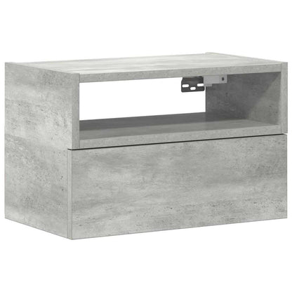 Table de chevet murale gris béton 45x26x28,5 cm