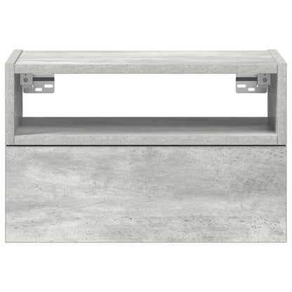 Table de chevet murale gris béton 45x26x28,5 cm