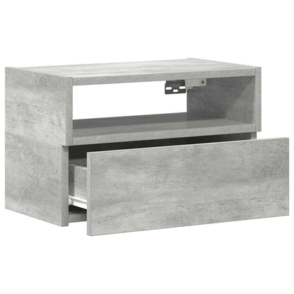 Tables de chevet murales 2 pcs gris béton 45x26x28,5 cm